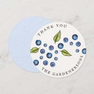 Convite Rustic Blueberry Obrigado 