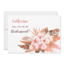 Rustic Boho Blush Pampas Você Será Minha Porta-Voz