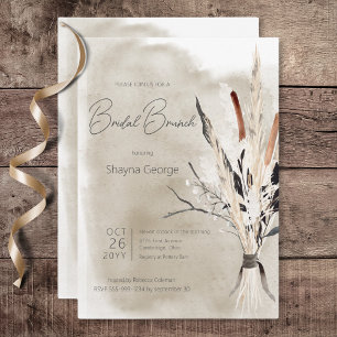Convite Rustic Boho Buquê Modern Bridal Brunch