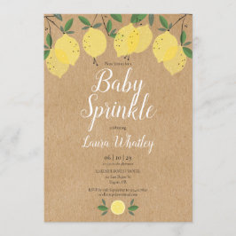 Convite Rustic Boho Lemons Baby Sprinkle