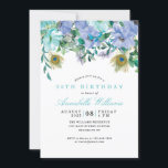 Convite Rustic Boho Mint Blue Floral aniversário de 30 ano<br><div class="desc">O design apresenta os florais cor-de-água pintados com cor azul-clara de-mariposa,  verde-azul-mariposas,  com sotaques de penas de pavão para uma borda chic boêmia.</div>