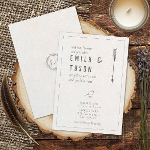 Convite Rustic Boho Wedding ID1109
