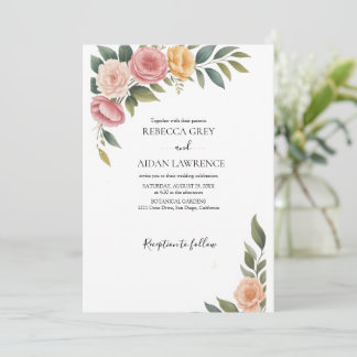 Convite Rustic Botanical Eucalyptus Greenery Wedding 