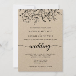 Convite Rustic Branches Casamento