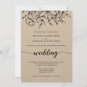 Convite Rustic Branches Casamento