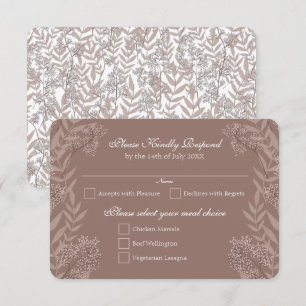 Convite Rustic Brown Wedding Vintage Botânico