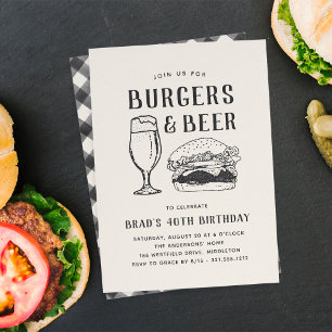 Convite Rustic Burgers & Beer Qualquer Ocasião ou Aniversá