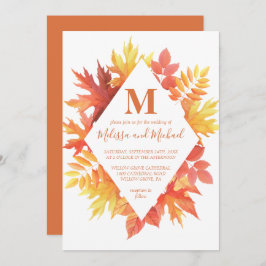 Convite Rustic Burgundy e Orange Fall deixam casamento