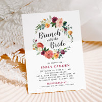 Rustic Burgundy Fall Floral Wreath Bridal Brunch