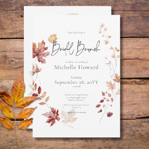 Convite Rustic Burgundy & Rust Fall Deixa Bridal Brunt