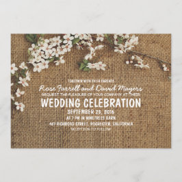 Convite Rustic Burlap Garden Casation