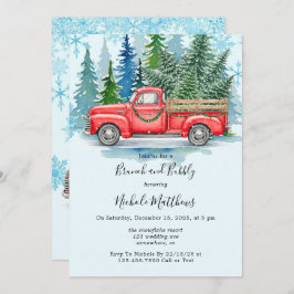 Convite Rustic Casamento no inverno Truck Brunch e Bubble
