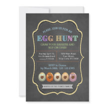 Rustic Chalk Colorful Easter Ount Party