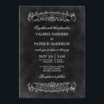 Convite Rustic Chic Casation - Preto<br><div class="desc">Esta coleção de Chic Rustic adiciona um toque de vintagem à sua papelaria de casamento. As cores personalizadas e os produtos correspondentes estão disponíveis mediante solicitação.</div>