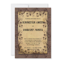 Convite Rustic Country Barn Wood Beauty