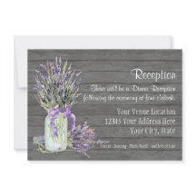 Rustic Country Mason Jar Lace em Floral de Lavanda