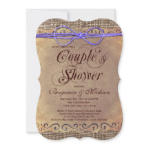 Convite Rustic Country Vintage Chá Casal