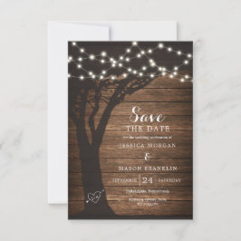 Convite Rustic Country Weding The Date Card