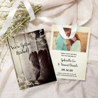 Rustic Cowboy Boots Western Weding Date