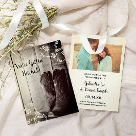 Convite Rustic Cowboy Boots Western Weding Date