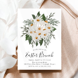 Convite Rustic Daisy Buquê Páscoa Brunch