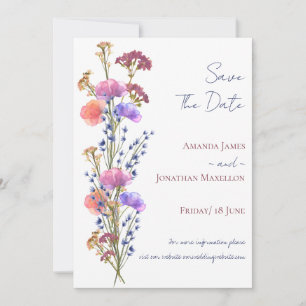 Convite Rustic Delicate Acrylic Floral Salvar A Data