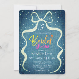 Convite Rustic Denim Bridal Shower Invitation