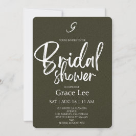 Convite Rustic Denim Bridal Shower Invitation