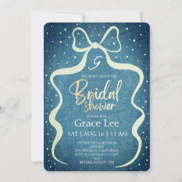 Convite Rustic Denim Bridal Shower Invitation