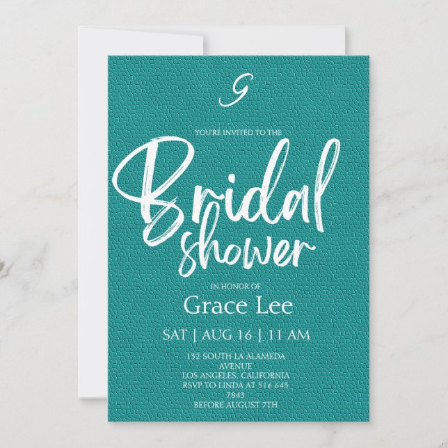 Convite Rustic Denim Bridal Shower Invitation (Frente)