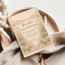 Rustic Desert Meadow Birthday