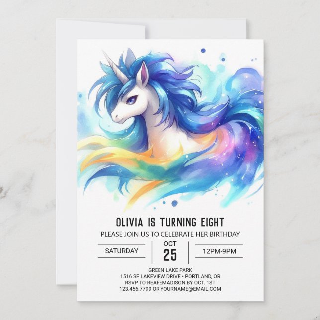 Convite Rustic Digital Horse Birthday (Frente)