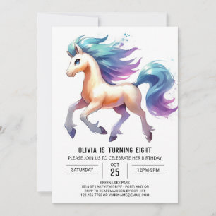 Convite Rustic Digital Horse Birthday