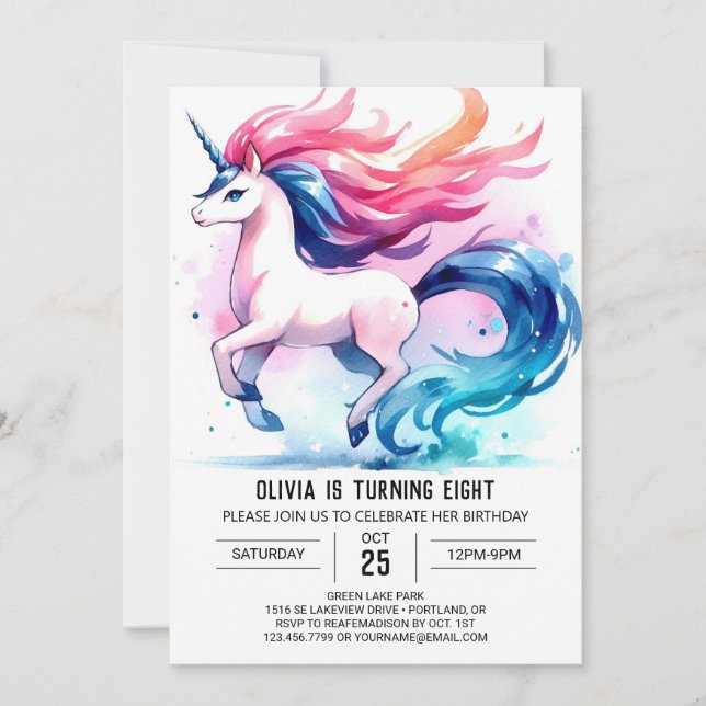 Convite Rustic Editable Horse Birthday (Frente)