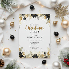 Convite Rustic Elegant Christmas Wreath Invitation
