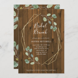 Convite Rustic Eucalyptus | Brunch Geométrico Bridal