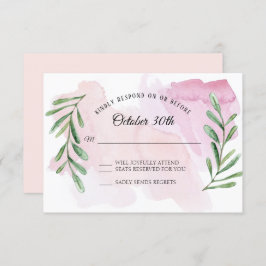 Convite Rustic Eucalyptus Greenery Modern Watercolor RSVP