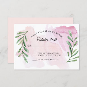 Convite Rustic Eucalyptus Greenery Modern Watercolor RSVP