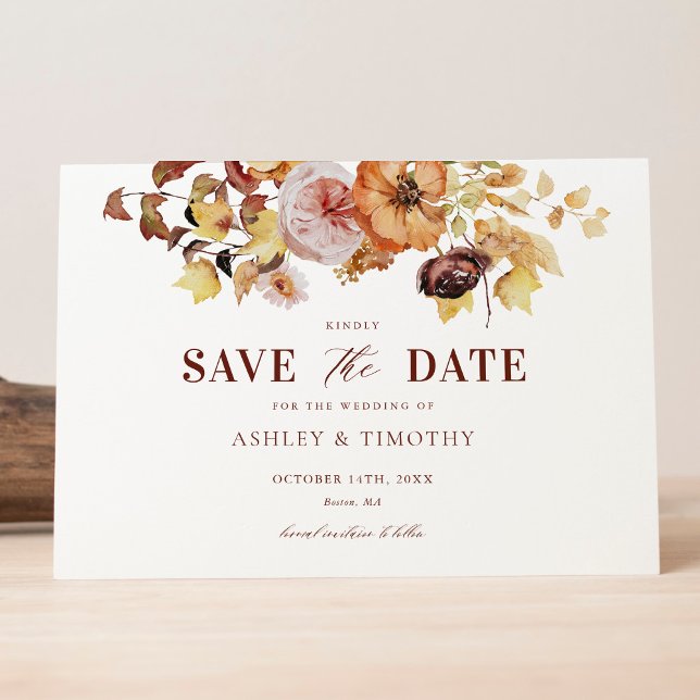 Convite Rustic Fall Boho Weding Save The Dates (Criador carregado)