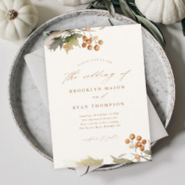 Convite Rustic Fall Greenery Deixa Casamento Foliar