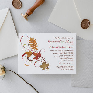 Convite Rustic Falling Deixa Casamento