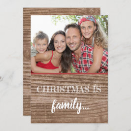 Convite Rustic Family Love Modern Christmas Holiday