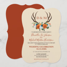 Rustic Floral Antlers BOHO Wedding