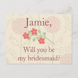 Convite Rustic Floral Bridesmaid