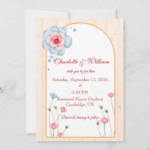 Convite Rustic Floral Wedding