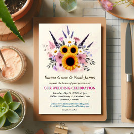 Convite Rustic Floral Wedding