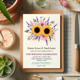 Convite Rustic Floral Wedding