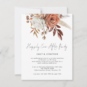 Convite Rustic Florals Felizmente Depois Do Casamento De F