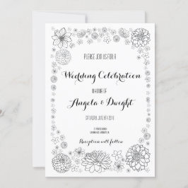 Convite Rustic Flower Wedation