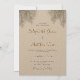 Convite Rustic Forest Wedding Mountain